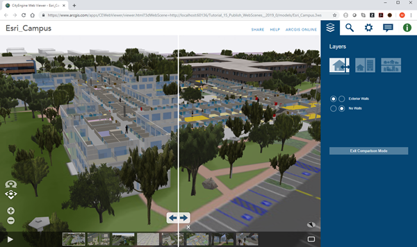 Esri Campus in the preview Web Viewer