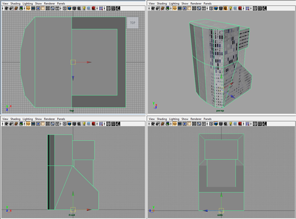 Building asset in Maya, displaying pivot and position