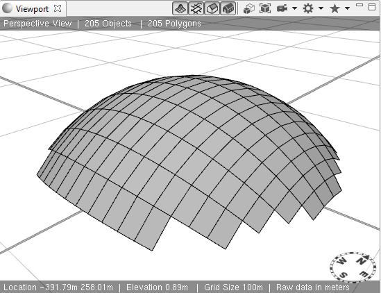 3D shapes shown in the CityEngine viewport