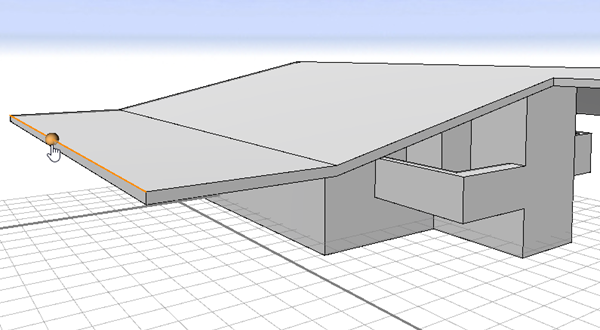 Create the garage roof