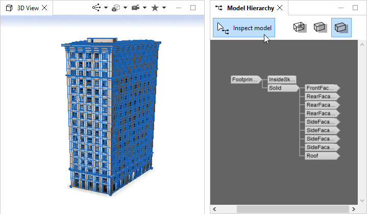 Generated model in edit mode