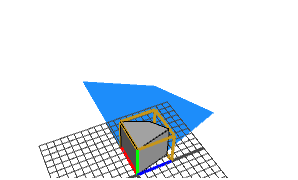 Extruded lot set to an absolute size of 5 units in three dimensions