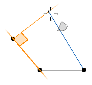 90 degrees extension line