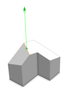 Orthogonal faces moving with edge