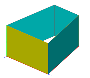 Mass model split into many facades