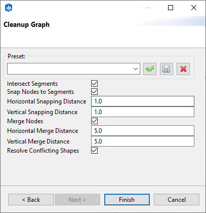 DXF import cleanup graph