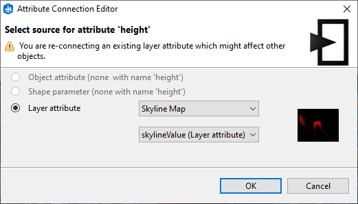 Attribute Connection Editor dialog box