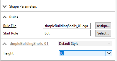 Inspector window showing attributes