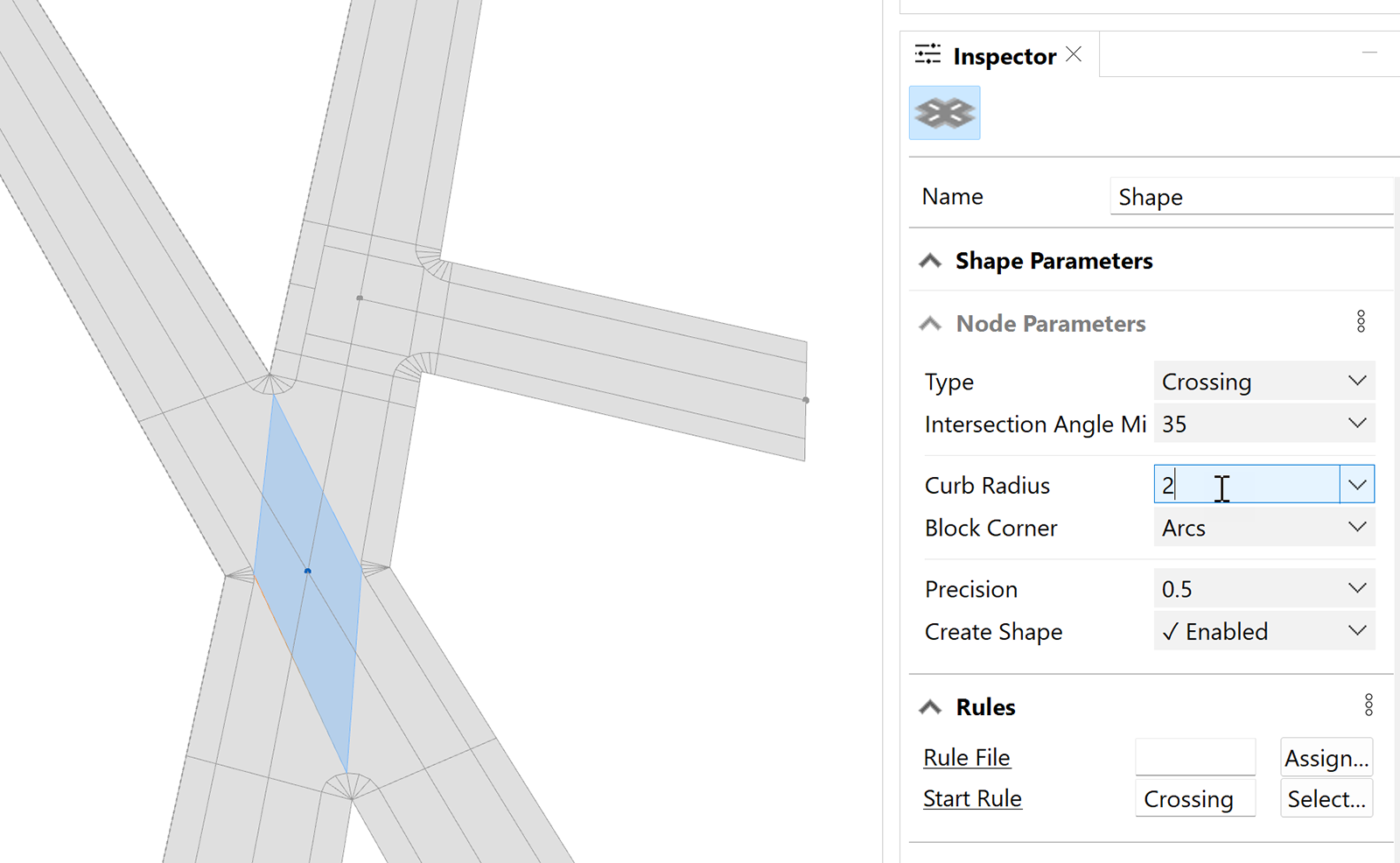 Intersection with error fixed