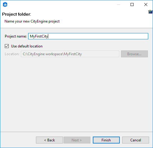 Project name MyFirstCity.
