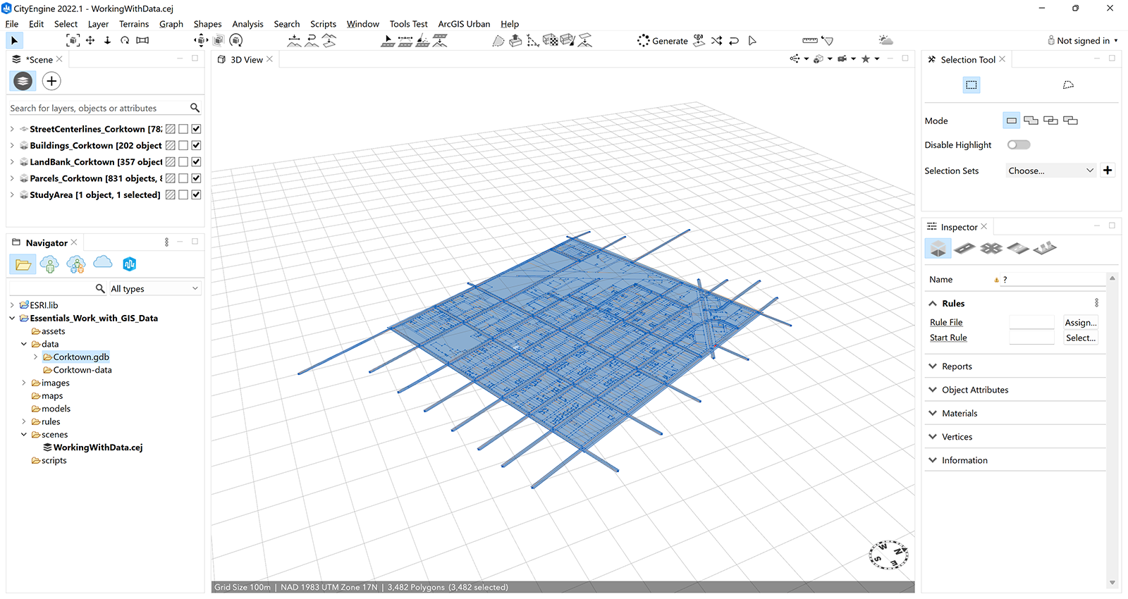 Imported FileGDB in Viewport