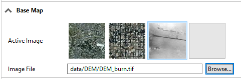 Base map properties in Inspector