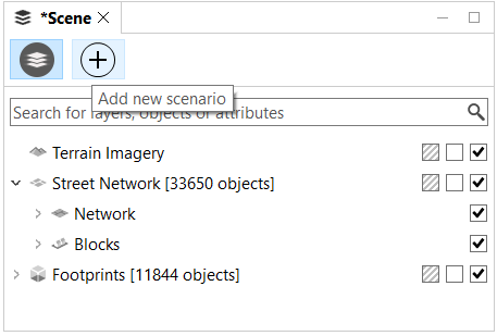 Add new scenario in Scene Editor