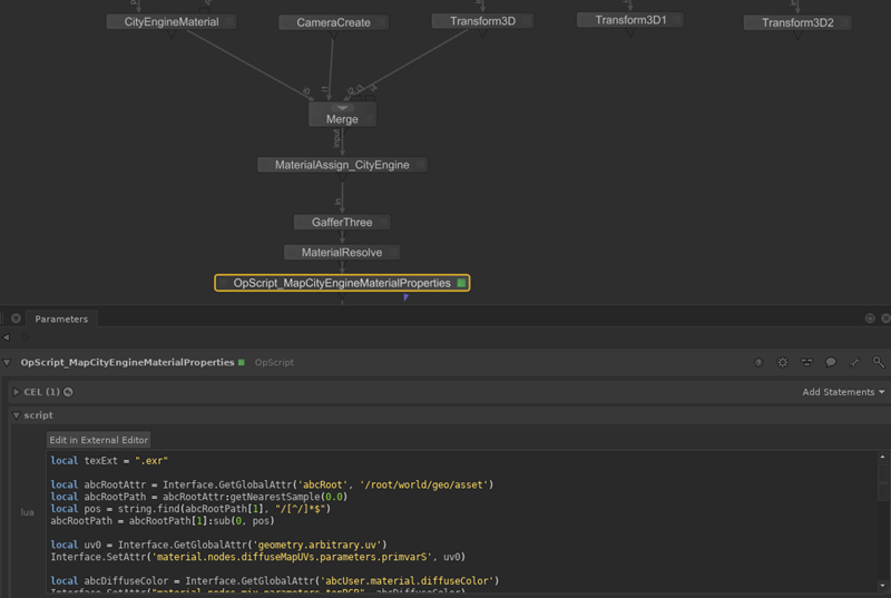 Katana with opscript node