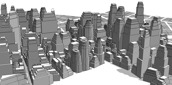 Mixed rectangular and round recursion towers