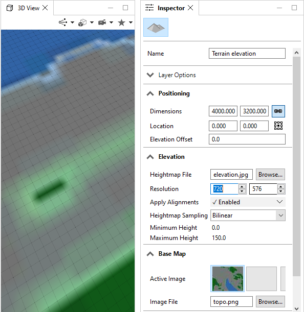 Inspector of terrain attributes