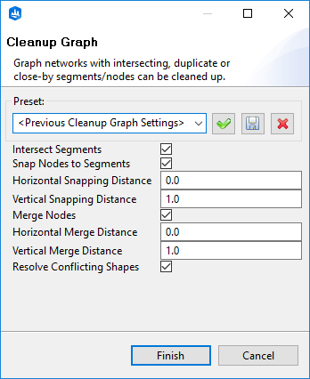 Cleanup Graph dialog box