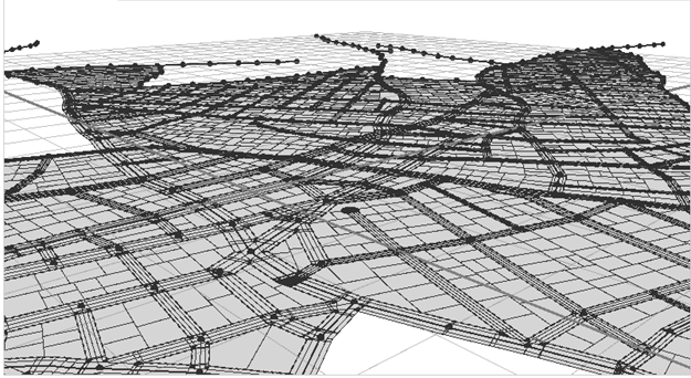 Viewport shows street and lot shapes.