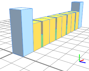 Repeating patterns inserted within other geometries