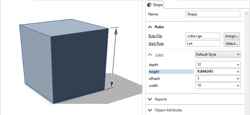 Handles in the Inspector window