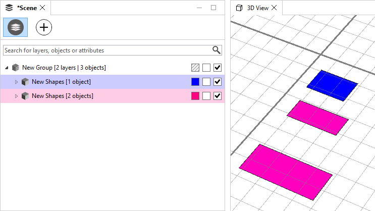 Two colored layers without inherited colors