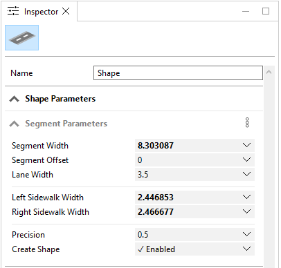 Street Parameters