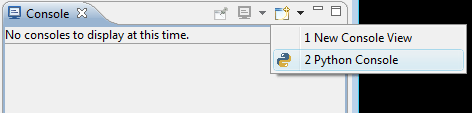 Opening the Python console