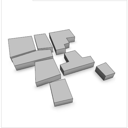 OBJ shapes with 10 meter extrusion