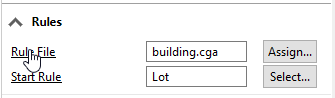 Inspector shapes rule file building.cga