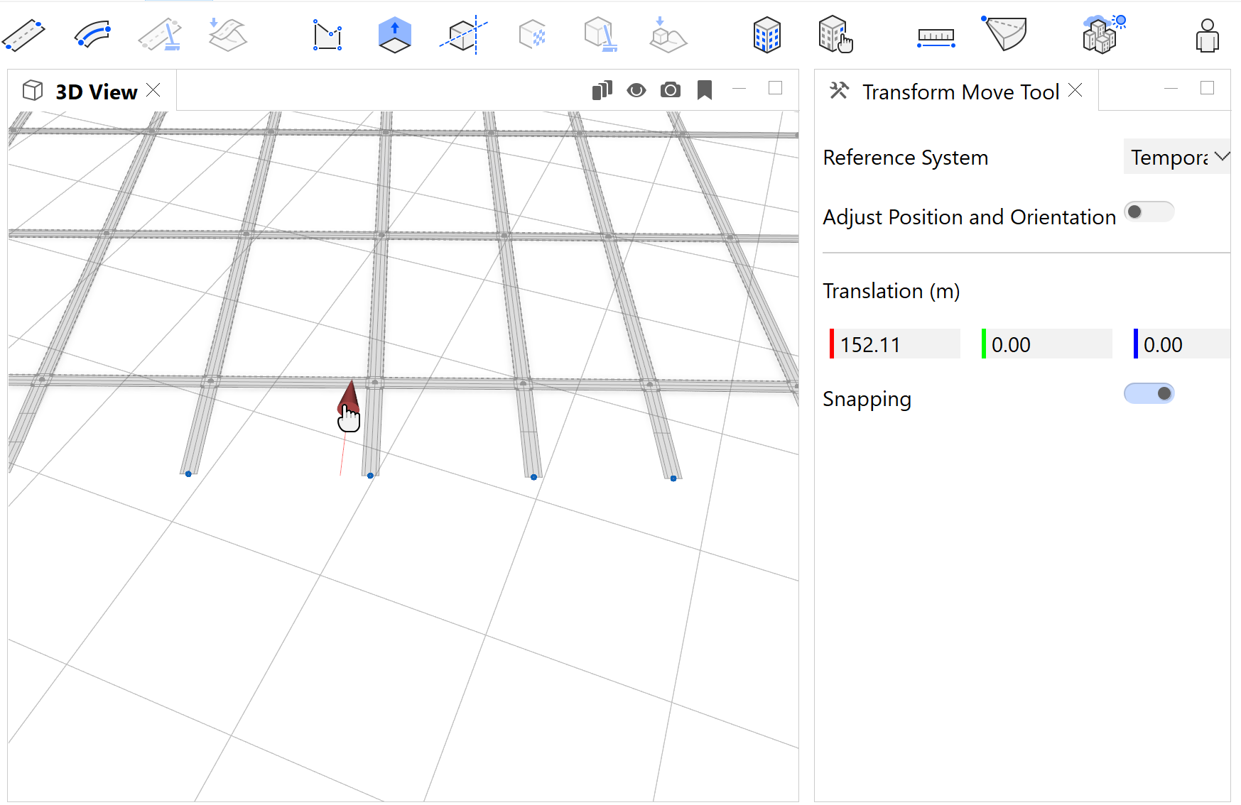 Transform Move tool after move