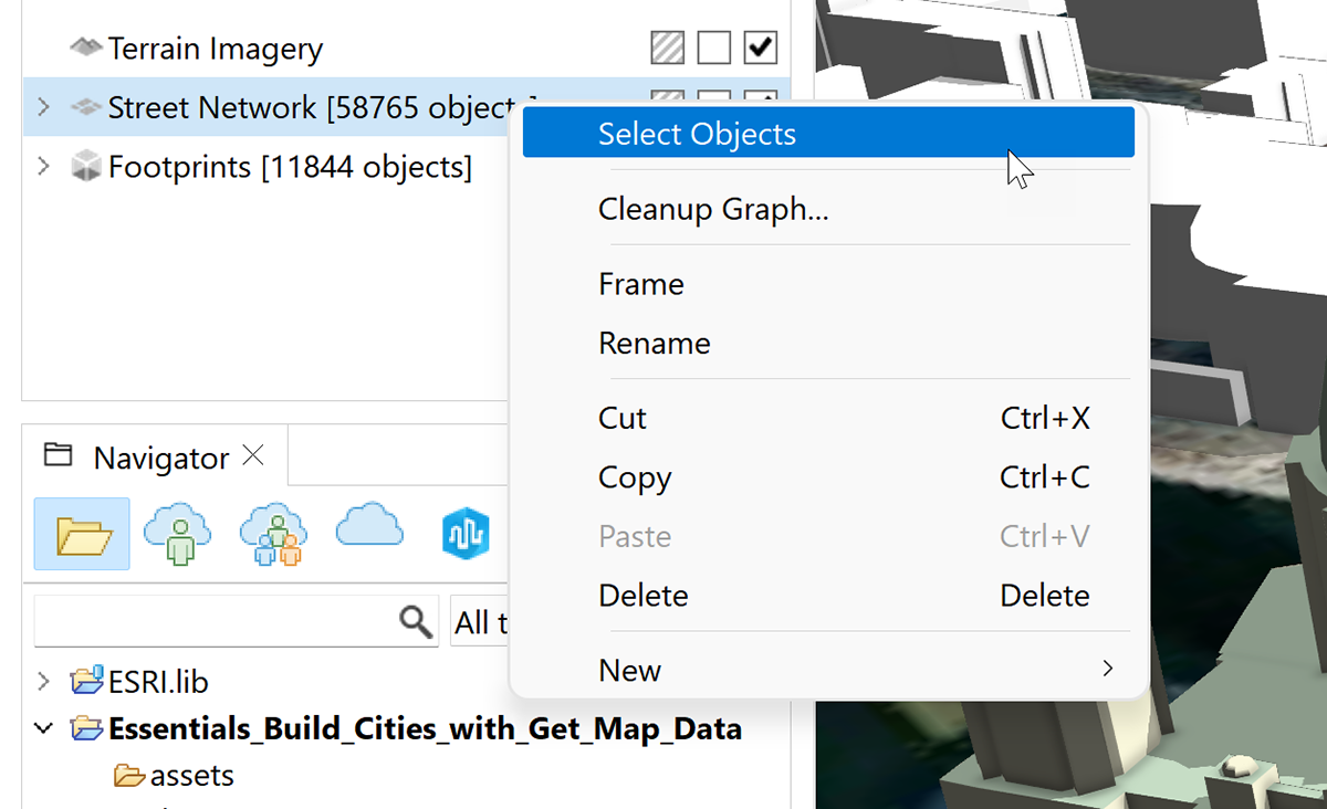 Select the street network