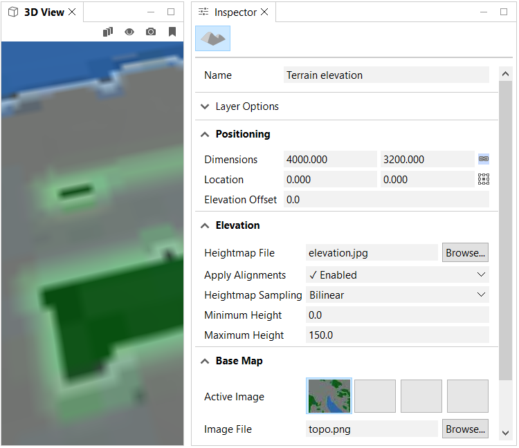 Inspector of terrain attributes