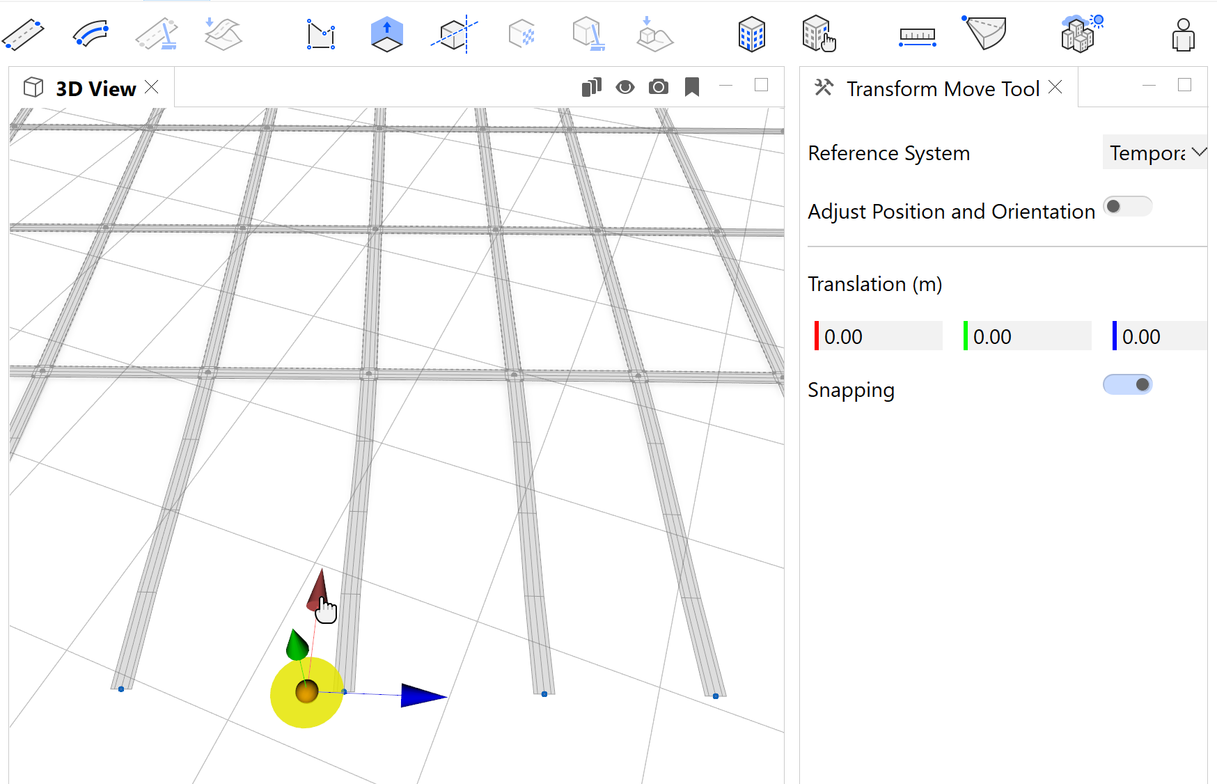 Transform Move tool before move