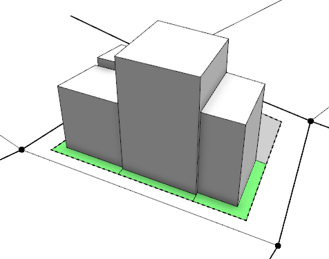 Multiple lots with just street setbacks