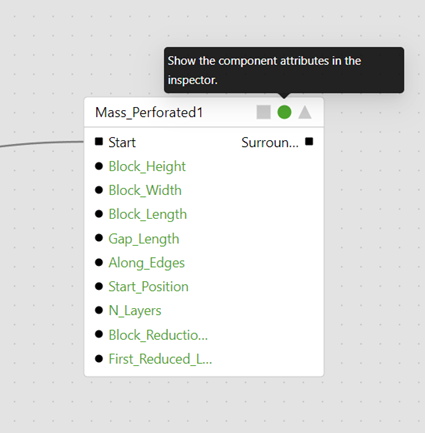 Show the component attributes