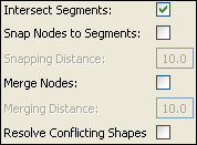 Intersect segment settings