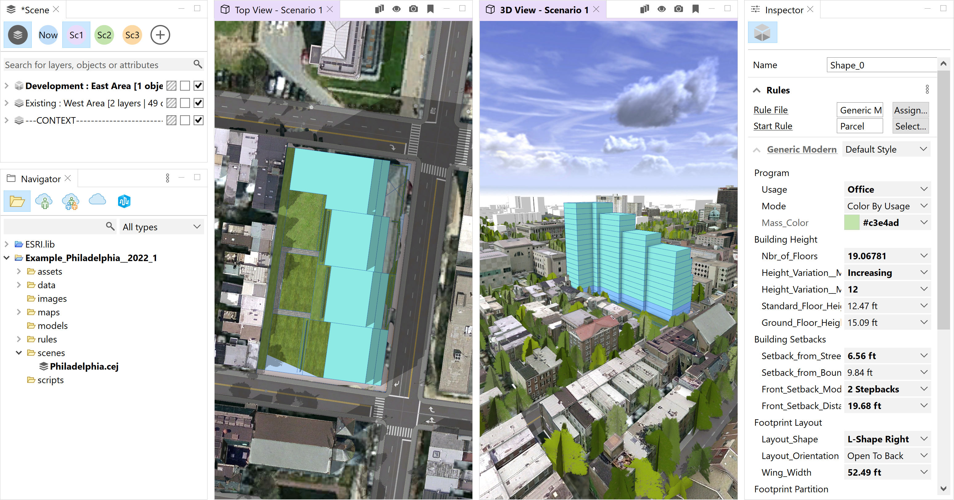 Top & 3D View layout