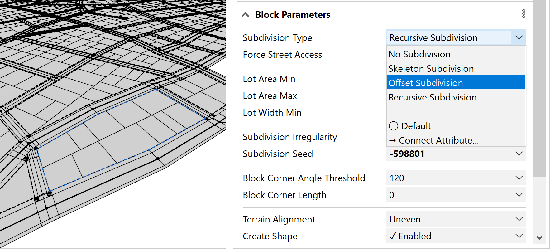 Change to Offset Subdivision