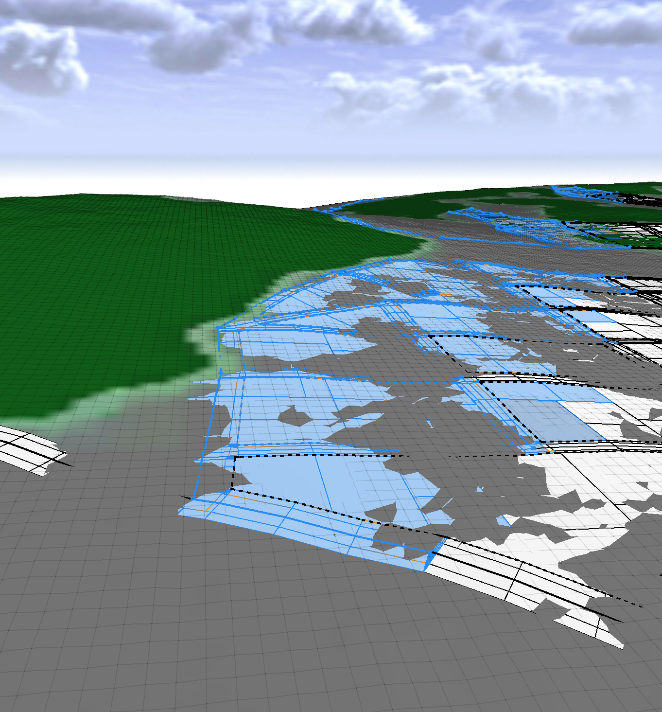 Streets selected to align