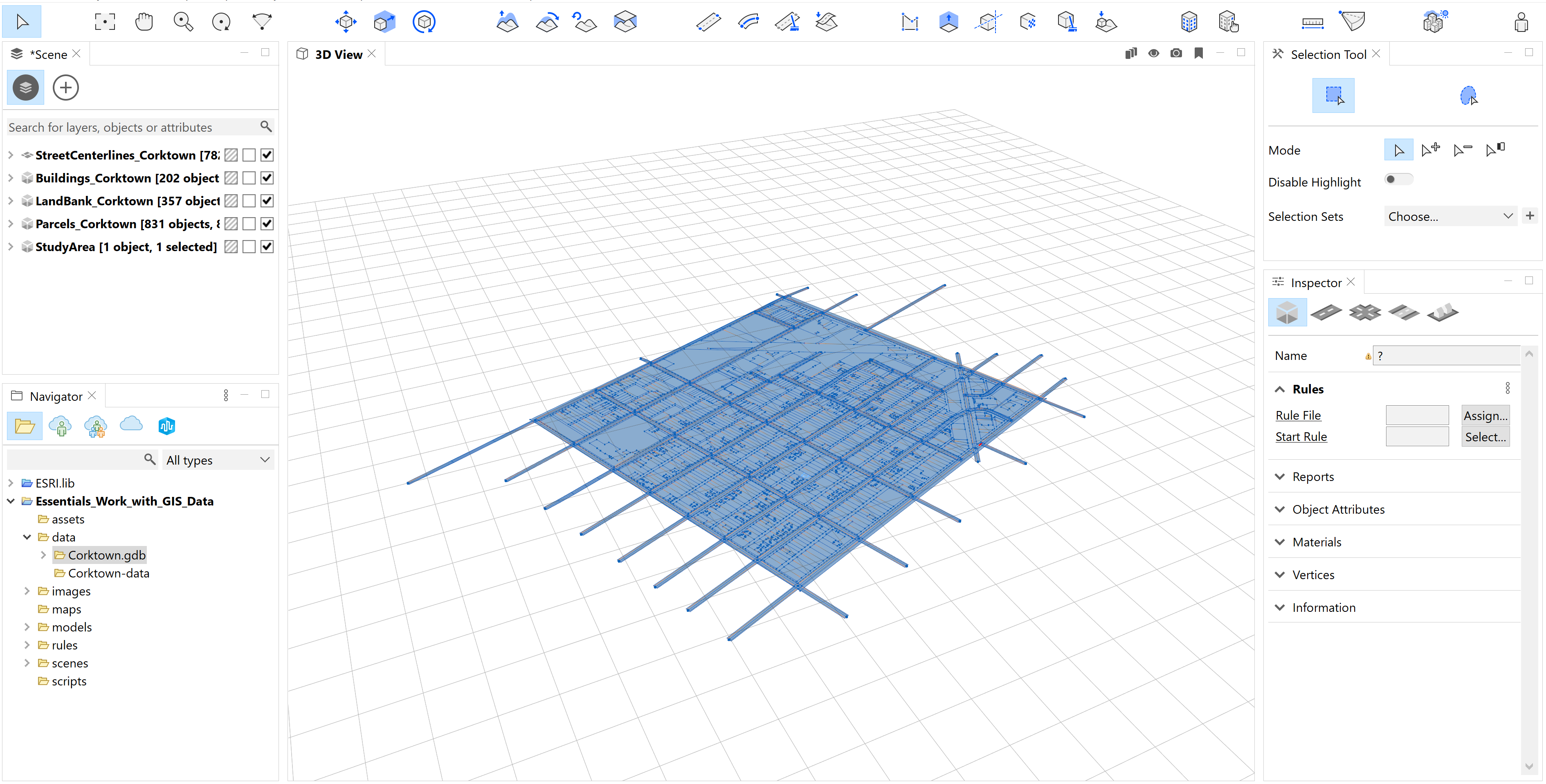 Imported FileGDB in Viewport