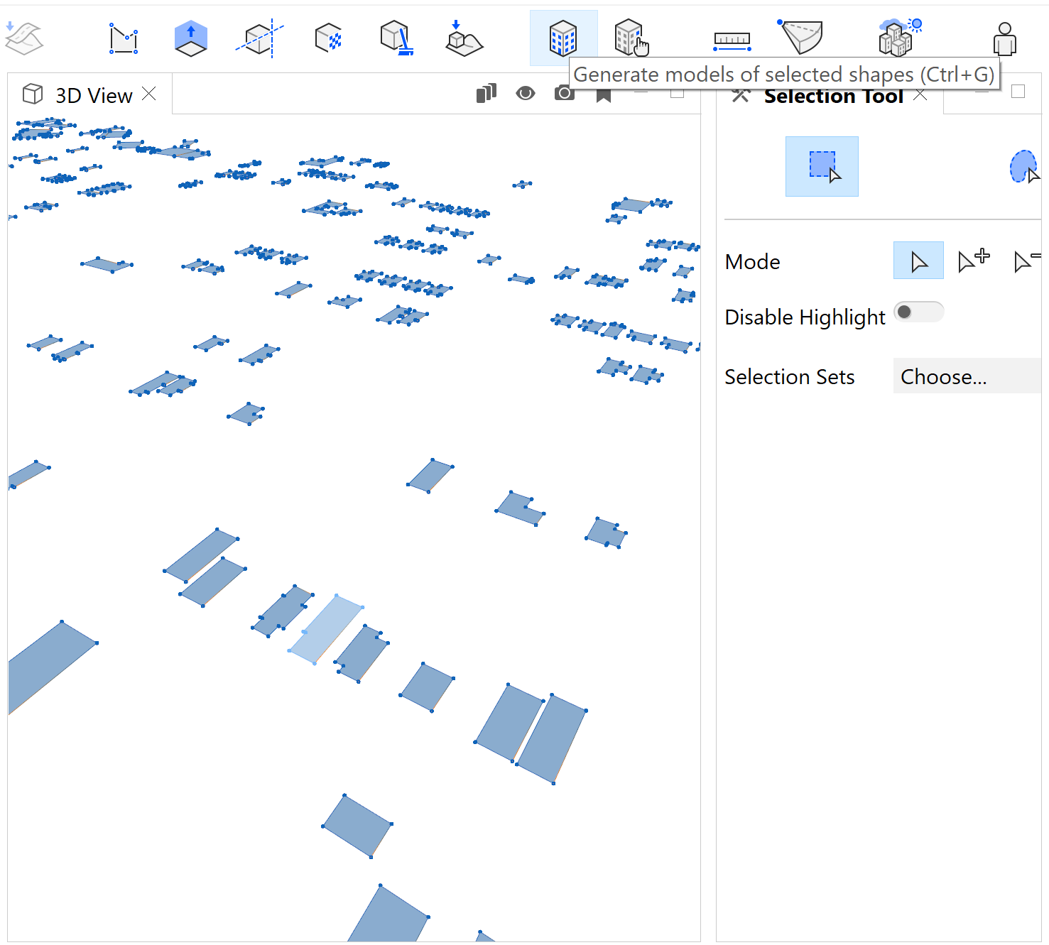 Selected models to generate