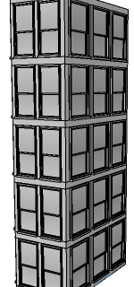 Subdivided mass with window model Subdivided mass with window model