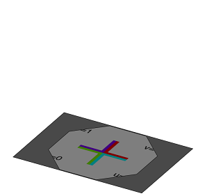 Disk with 8 vertices on xy center Disk with 8 vertices on xy center