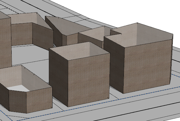 Shapes with brick texture Shapes with brick texture