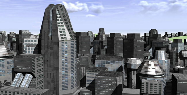 The sci-fi city type The sci-fi city type