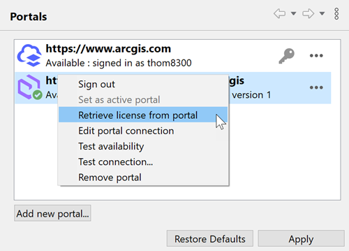 Retrieve license from portal Retrieve license from portal