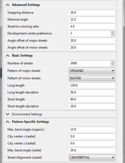 Organic circle pattern settings Organic circle pattern settings