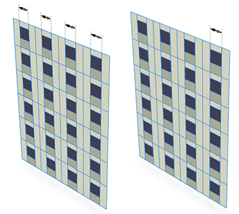 Left: repeat=chain, right: repeat=none Left: repeat=chain, right: repeat=none