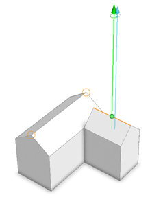 Inset edge along roof Inset edge along roof