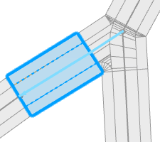 A street shape selected in the viewport A street shape selected in the viewport